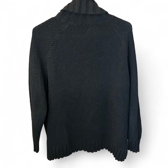 Patagonia Worn Wear Turtleneck Sweater | Black Cable Knit | XL - Picture 3 of 8